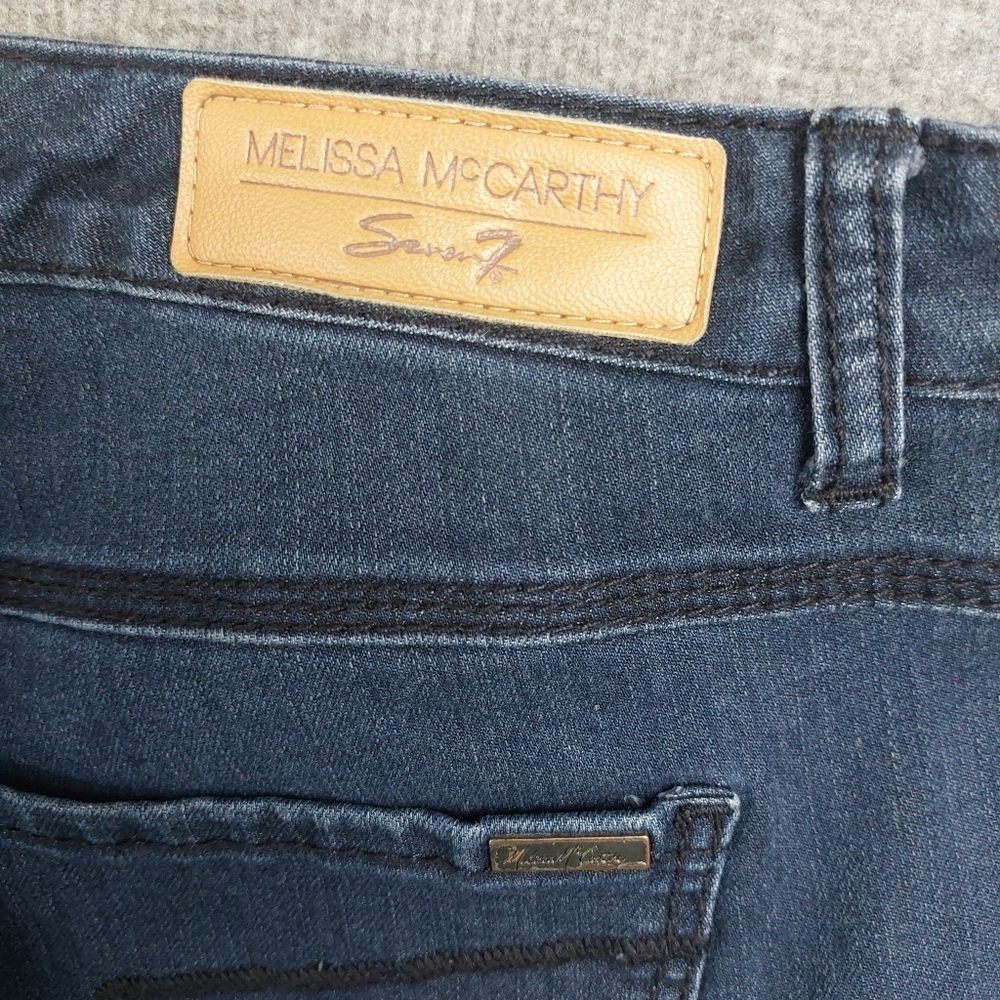 MELISSA MCCARTHY SEVEN 7 JEANS WOMENS BLUE CLASSIC SKINNY DENIM PANTS SIZE 16W - Picture 6 of 10